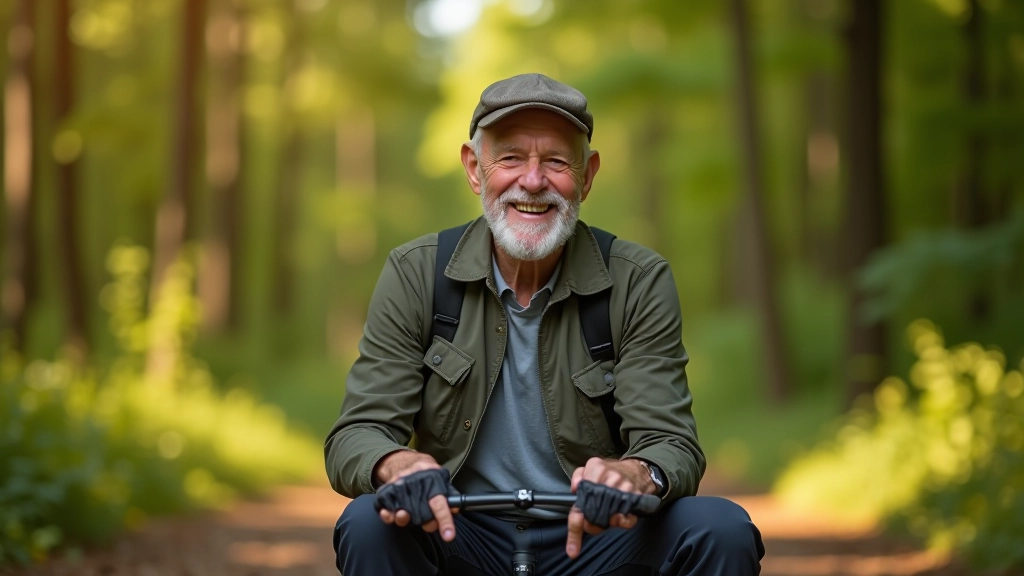 Seniori divi sēžas uz padevas skaliņā un smaida